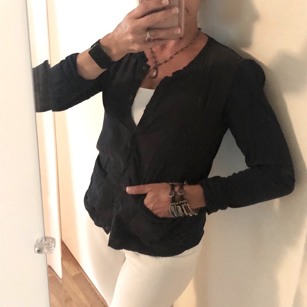 KristenseN du Nord Silk/Cotton Cardi w/Pockets